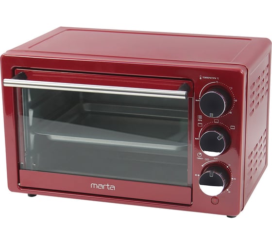Мини-печь MARTA MT-EO4283A красный рубин, 18 л 39777