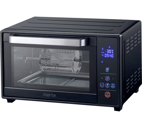Мини-печь MARTA MT-EO4288B черный жемчуг, 30 л, Сенс+8 реж+Конвек+Аэрофрит+Шашл+эмаль 42180 1