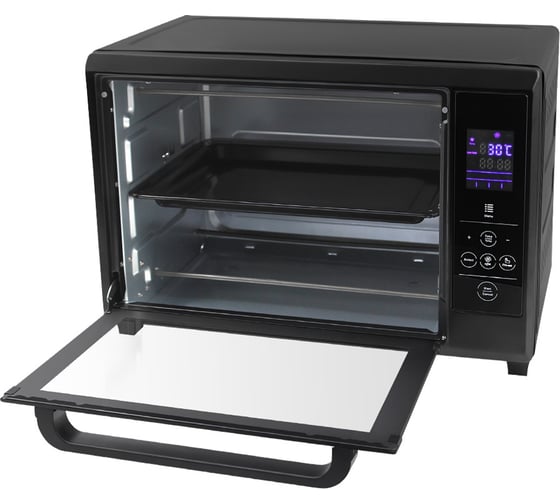 Мини-печь MARTA MT-EO4288B черный жемчуг, 30 л, Сенс+8 реж+Конвек+Аэрофрит+Шашл+эмаль 42180