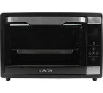 Мини-печь MARTA MT-EO4292B черный жемчуг, 65 л, сенсор+конвекция+шашл+вертел+эмаль 40876