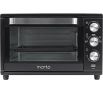 Мини-печь MARTA MT-EO4293A черный жемчуг, 32 л, Аэрогриль+Конвекция+Корзина 40479