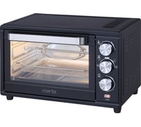 Мини-печь MARTA MT-EO4293B черный жемчуг, 32 л, Аэрогриль+Конвек+Корзина+Шашл+Вертел 40875