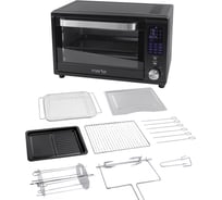 Мини-печь MARTA MT-EO4294B черный жемчуг, 32 л, Дисп+Аэрогриль+Аэрофритюр+Шашл+эмаль 40874