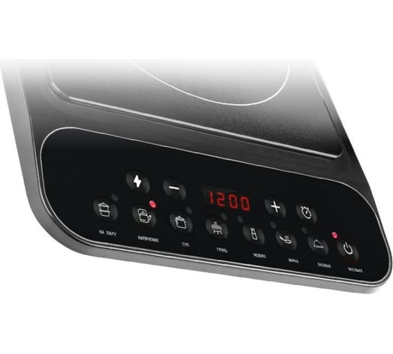 Индукционная плитка Centek 2000Вт, 8 настроек мощности, 7 программ, таймер, LED-дисплей CT-1517 Black