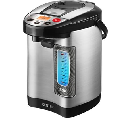 Термопот Centek 3.5л 890Вт, 4 режима, 45-60-85-98C, LCD-диспл. корпус из нерж. стали CT-0083 Black