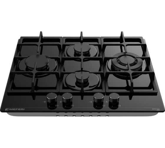 Газовая варочная панель MEFERI MGH604BK GLASS ULTRA  МФ-00000060