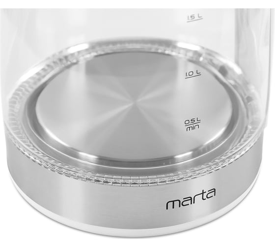 Чайник стеклянный MARTA MT-4553 серый 39265