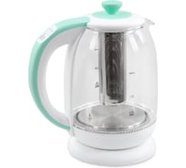 Чайник стеклянный MARTA MT-4622 белый/ментол 39308