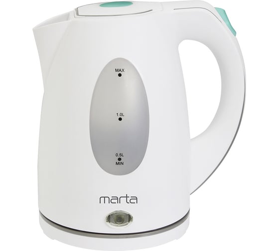 Чайник пластиковый MARTA MT-4638 белый/ментол 39339