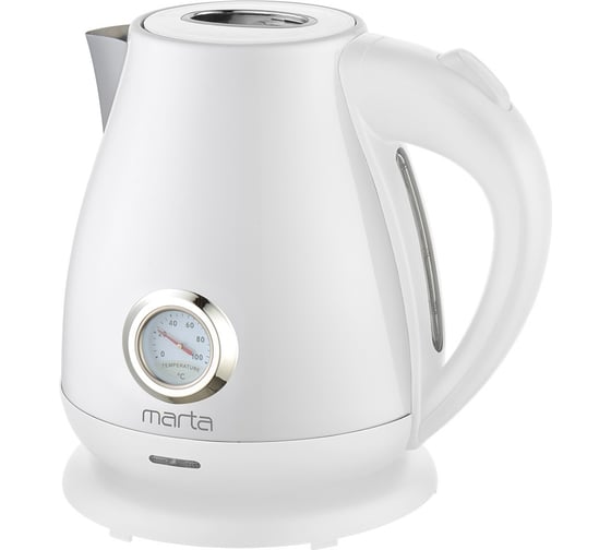 Чайник металлический MARTA MT-4645 белый 39349