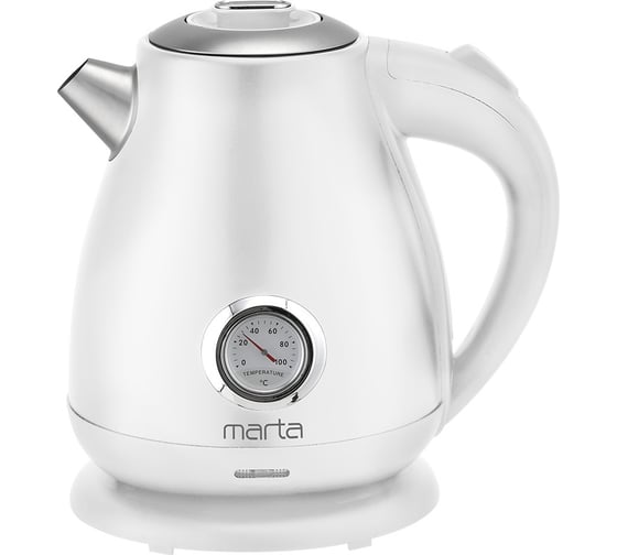 Чайник металлический MARTA MT-4646 белый 39351 1