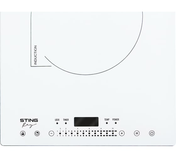 Электрическая индукционная безимпульсная плитка STINGRAY ST-HP3500B белый жемчуг 40843