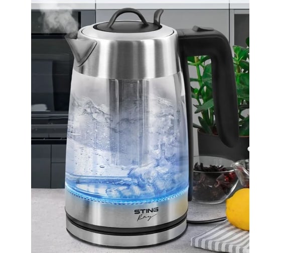 Стеклянный чайник STINGRAY ST-KT3006A черный 41090