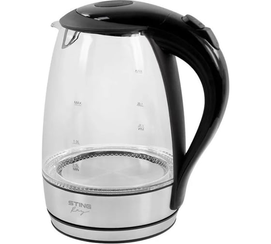 Стеклянный чайник STINGRAY ST-KT3003A черный 39318