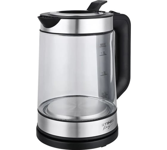 Стеклянный чайник STINGRAY ST-KT3007A черный жемчуг 41903