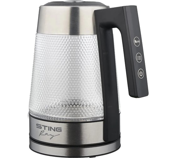 Стеклянный чайник STINGRAY ST-KT3019A черный 43203