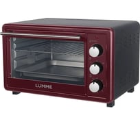 Мини-печь LUMME LU-EO1715A бордовый гранат духовой шкаф 30 литров гриль 39759