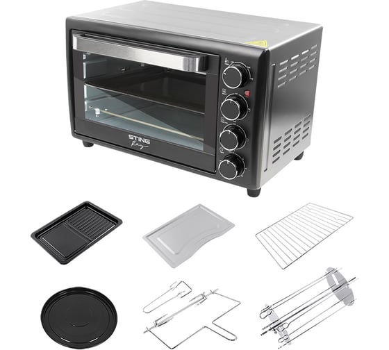Духовой шкаф (мини-печь) STINGRAY ST-EO103A черный/сталь 42364