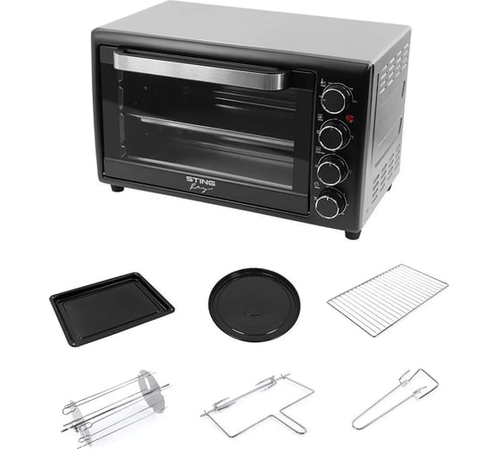 Духовой шкаф (мини-печь) STINGRAY ST-EO105A черный/сталь 42365