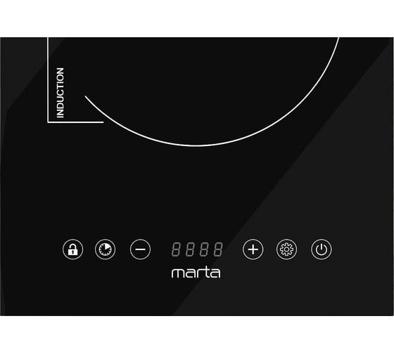 Электрическая индукционная безимпульсная плитка MARTA MT-HP4224A черный 39972