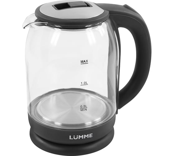Чайник стеклянный LUMME LU-163 черный жемчуг 39049