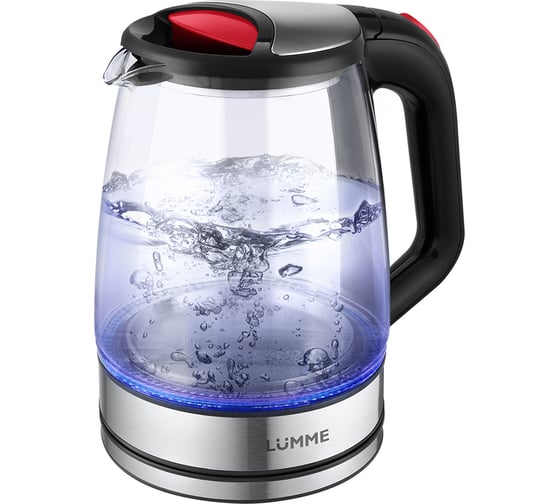 Чайник стеклянный LUMME LU-164 черный жемчуг 36995