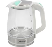 Чайник стеклянный LUMME LU-164 белый жемчуг 37787