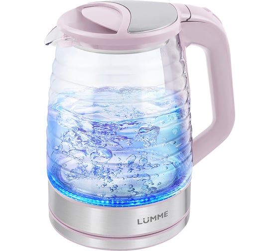 Чайник стеклянный LUMME LU-165 розовый 41492