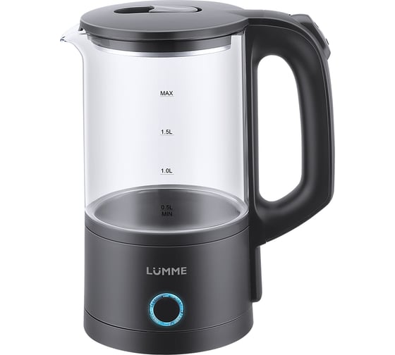 Чайник стеклянный LUMME LU-4105 черный жемчуг 39407 1