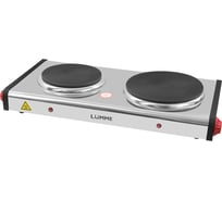 Электроплитка LUMME LU-HP3701A красный/сталь 40222