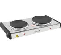 Электроплитка LUMME LU-HP3701A черный/сталь 40223