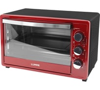 Духовой шкаф (мини-печь) 40 литров (конвекция + вертел) LUMME LU-EO1713A бордовый гранат 39752