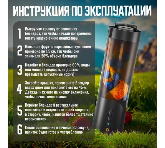 Портативный блендер WATTICO blender