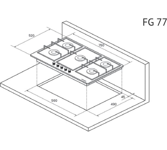Варочная поверхность KUPPERSBERG FG 77 B 6997