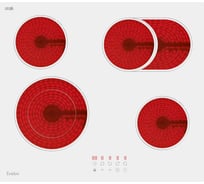 Электрическая варочная панель Evelux HEV 642 W 00000018444