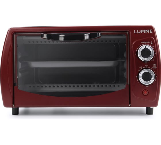 Духовой шкаф LUMME LU-1705 бордовый гранат, мини-печь 10 литров, гриль 37211