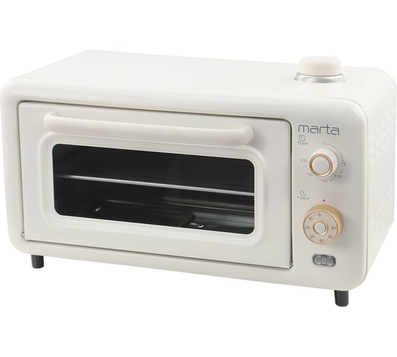 Духовой шкаф (мини-печь) MARTA MT-EO4298A белый жемчуг, 14 л, паровое увлажнение 40494