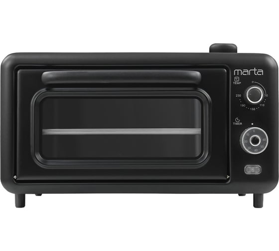 Духовой шкаф (мини-печь) MARTA MT-EO4298A черный жемчуг, 14 л, паровое увлажнение 40493