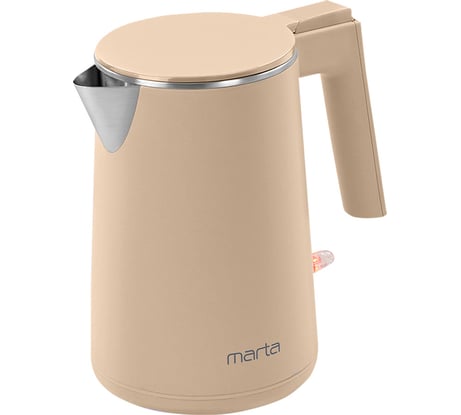 Чайник металлический MARTA MT-4591 бежевый оникс 42033