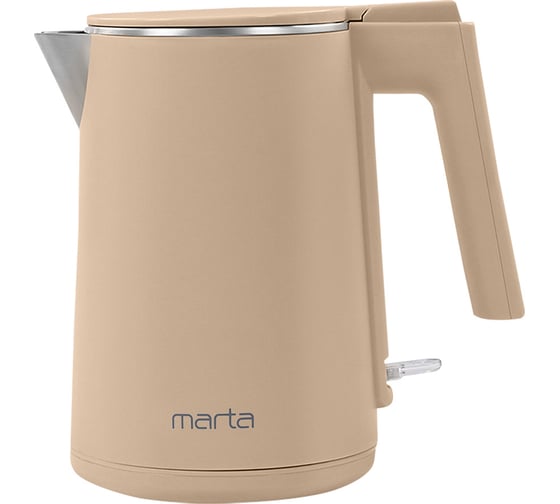 Чайник металлический MARTA MT-4591 бежевый оникс 42033