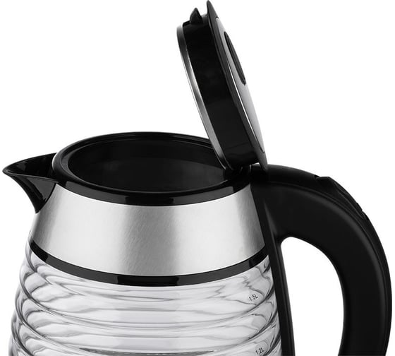 Чайник HomeStar HS-1046 1.5 л., стекло, пластик, черный 108854