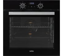 Встраиваемый электрический духовой шкаф Carino  60 см, 7 режимов, 73л, конвекция, гриль, двойное стекло, хромированные направляющие, черный CB6EB56016