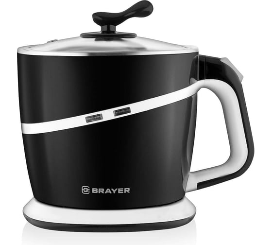 Электроварка для приготовления пищи BRAYER 1,5 л, 650 Вт, Cool Touch, черный BR2800BK 1