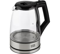 Чайник Homestar HS-1004 1.8 л стекло пластик черный 107841