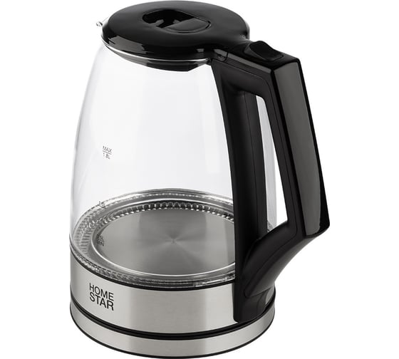 Чайник Homestar HS-1004 1.8 л стекло пластик черный 107841