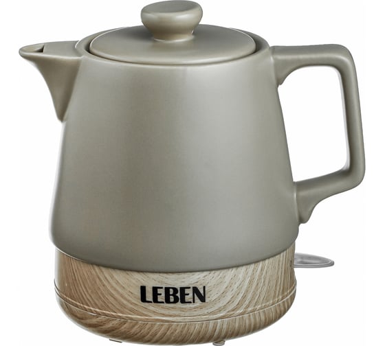 Чайник электрический керамический 1 л, бежевый Leben 291-103