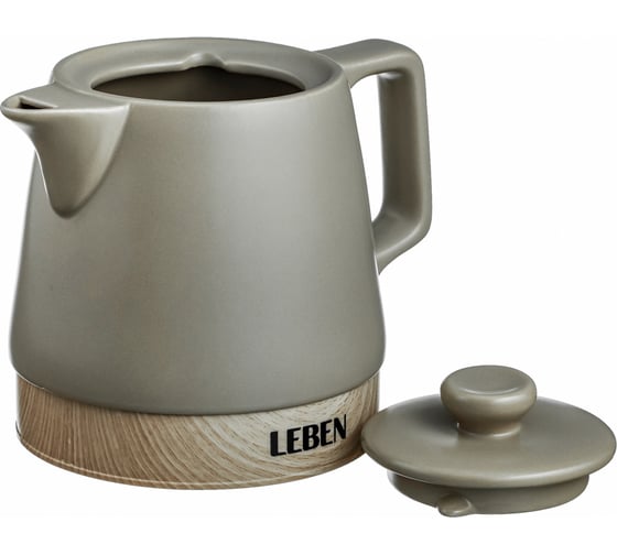 Чайник электрический керамический 1 л, бежевый Leben 291-103