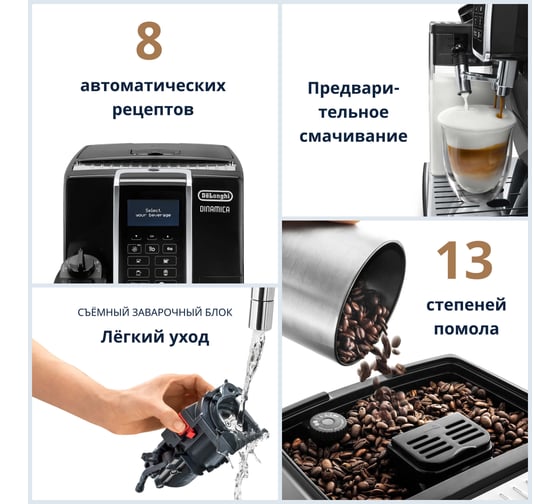 Кофемашина DeLonghi ECAM350.55.B 0132215414
