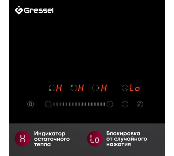 Встраиваемая панель электрическая индукционная Gressel 45 см U45I73S001