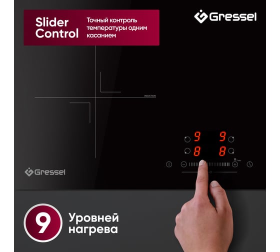 Встраиваемая панель электрическая индукционная Gressel 60 см U60I74S001